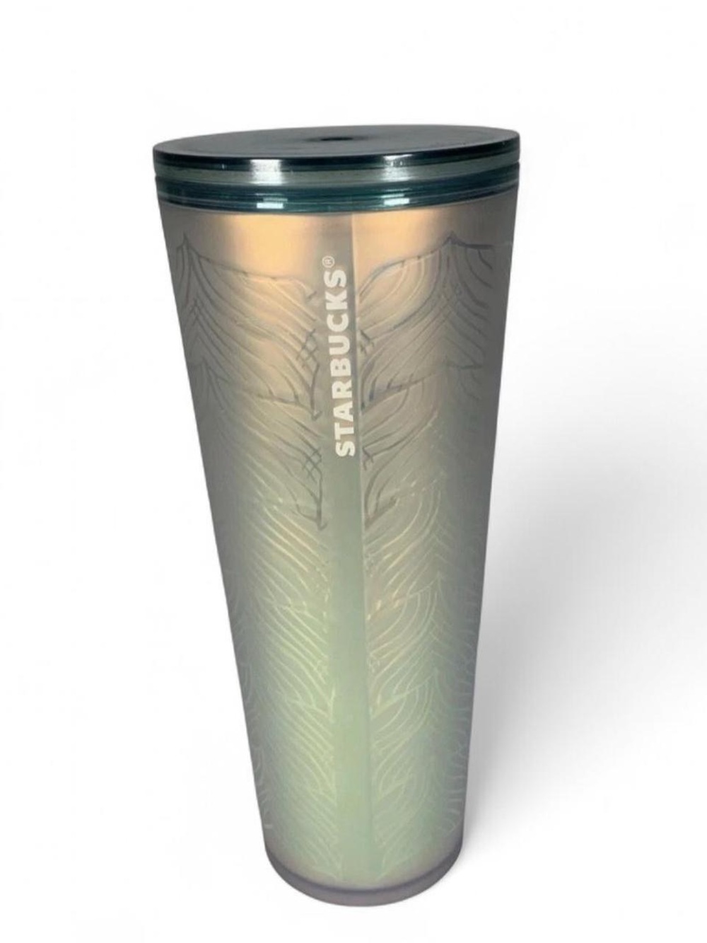 Starbucks 50th Anniversary Frosted Siren Tail Tumbler 24oz Iridescent Cold 2021